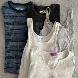 brandy melville bundle, 5 Vintage Cotton Tops